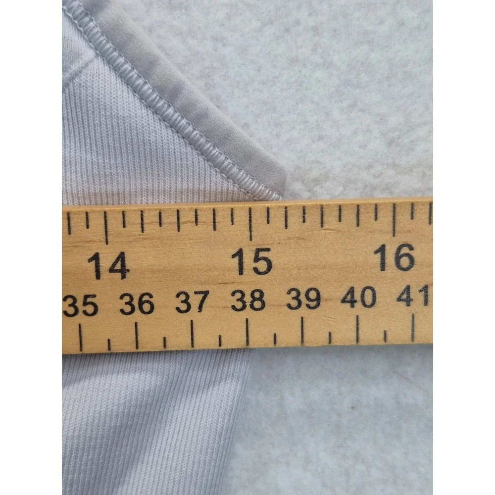 Lululemon Ebb to Train High Neck Sports Bra Women's 10 Gray Racerback